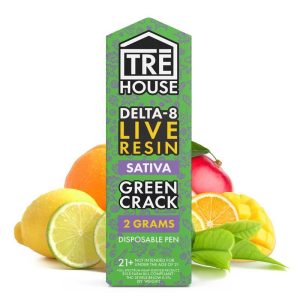 Live Resin Delta 8 Disposable Vape Pen – Green Crack