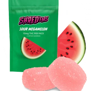 SHRED 'EMS Sour Megamelon THC Gummies