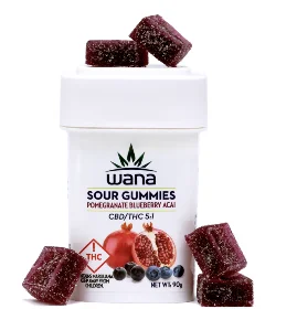 Wana THC Gummies Pomegranate Blueberry Acai